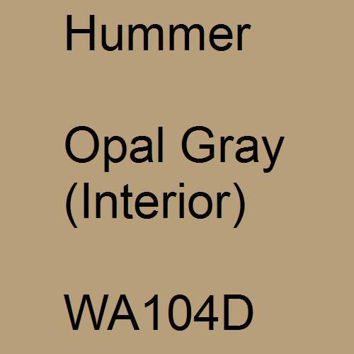 Hummer, Opal Gray (Interior), WA104D.